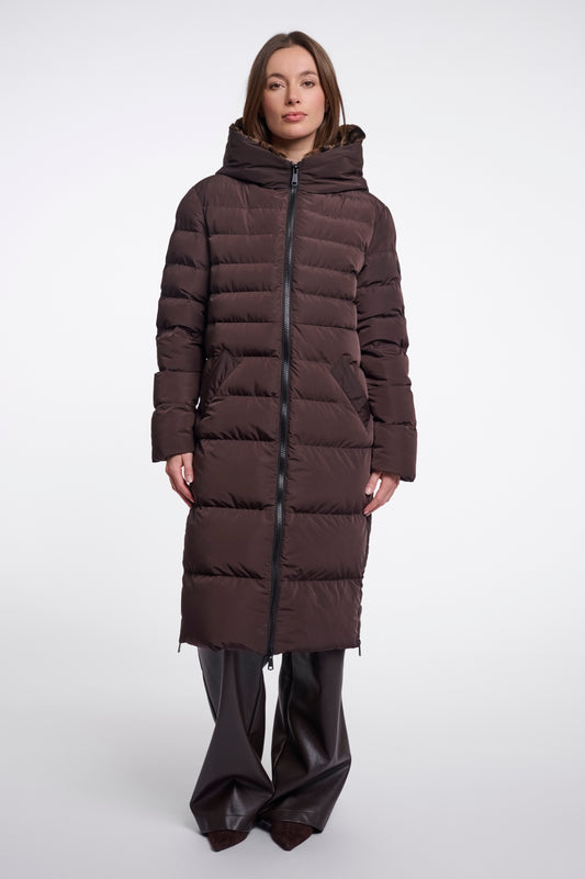 Rino & Pelle Keilafur Padded Coat Peated Brown