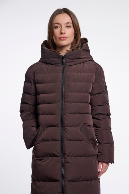 Rino & Pelle Keilafur Padded Coat Peated Brown