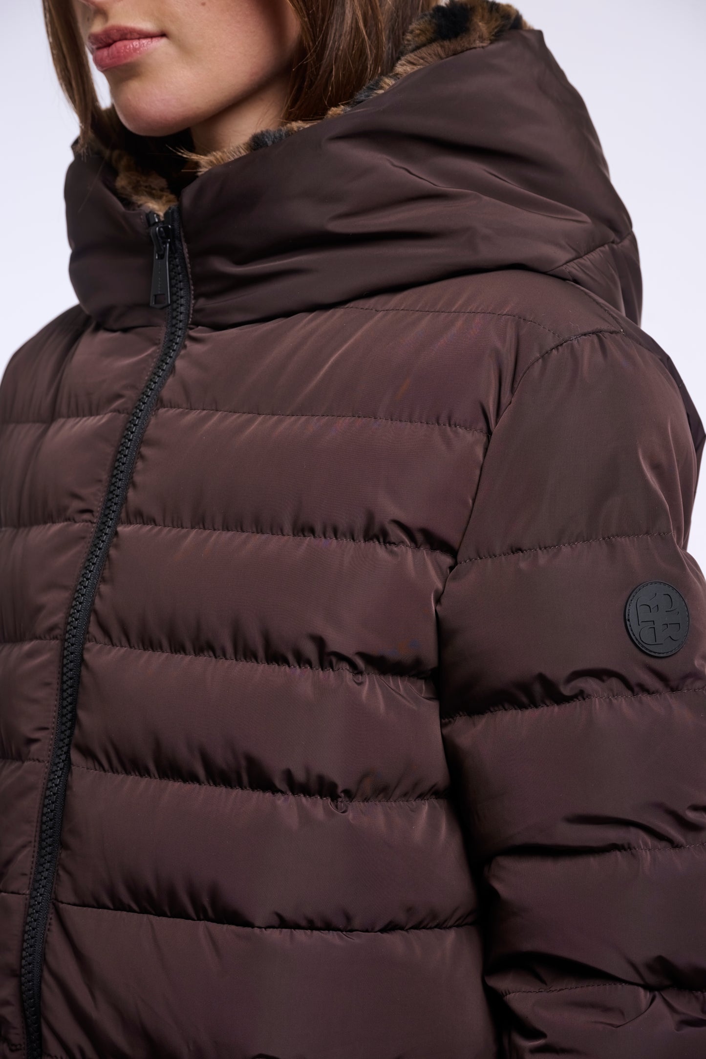 Rino & Pelle Keilafur Padded Coat Peated Brown