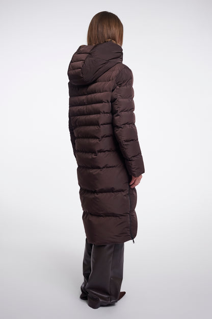 Rino & Pelle Keilafur Padded Coat Peated Brown
