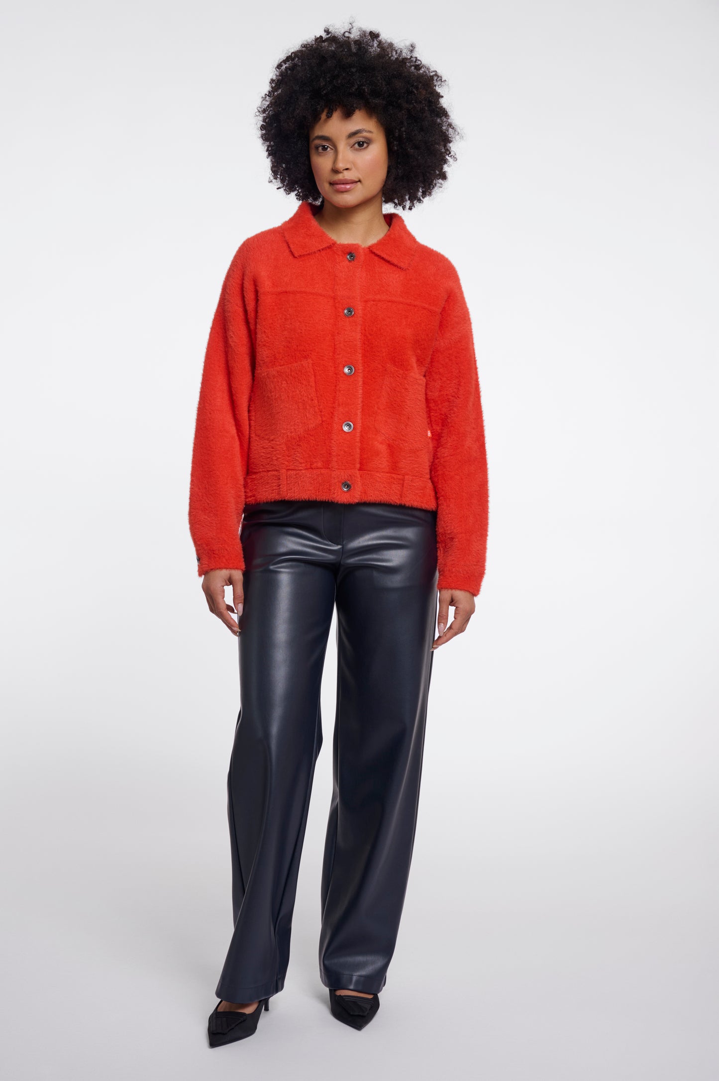 Rino & Pelle Bubbly Boxy Jacket-Luminous Red