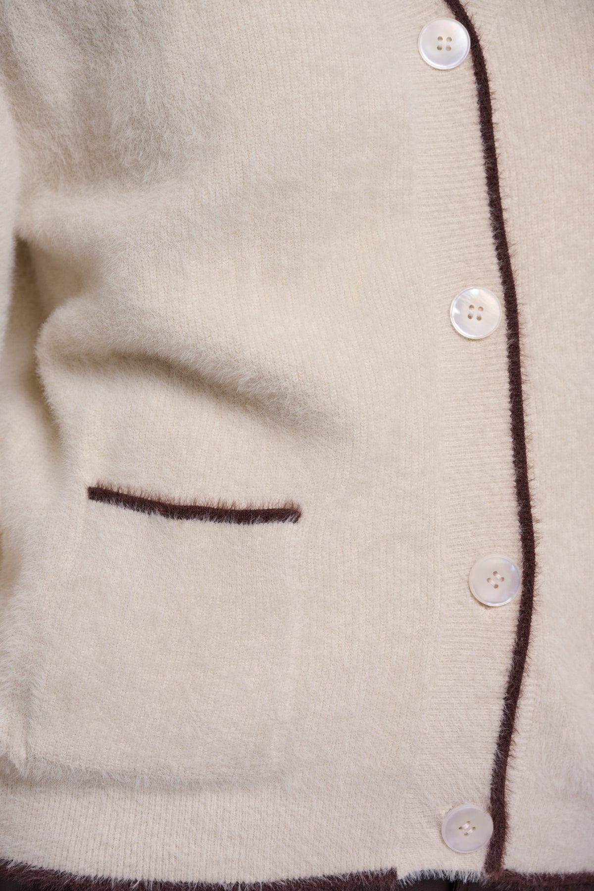 Rino & Pelle Iqra Button Cardigan Birch Coffee