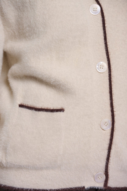 Rino & Pelle Iqra Button Cardigan Birch Coffee
