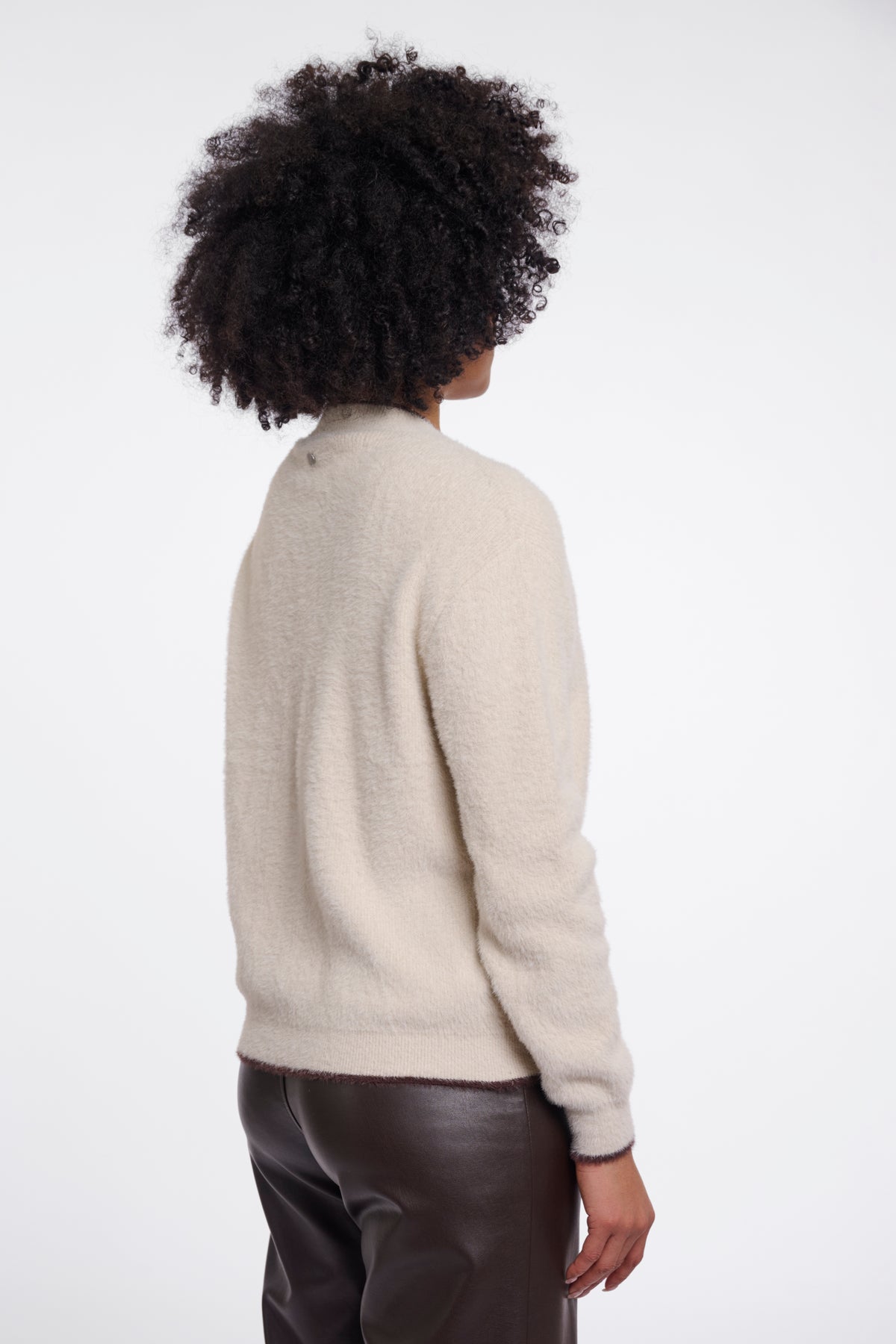 Rino & Pelle Iqra Button Cardigan Birch Coffee