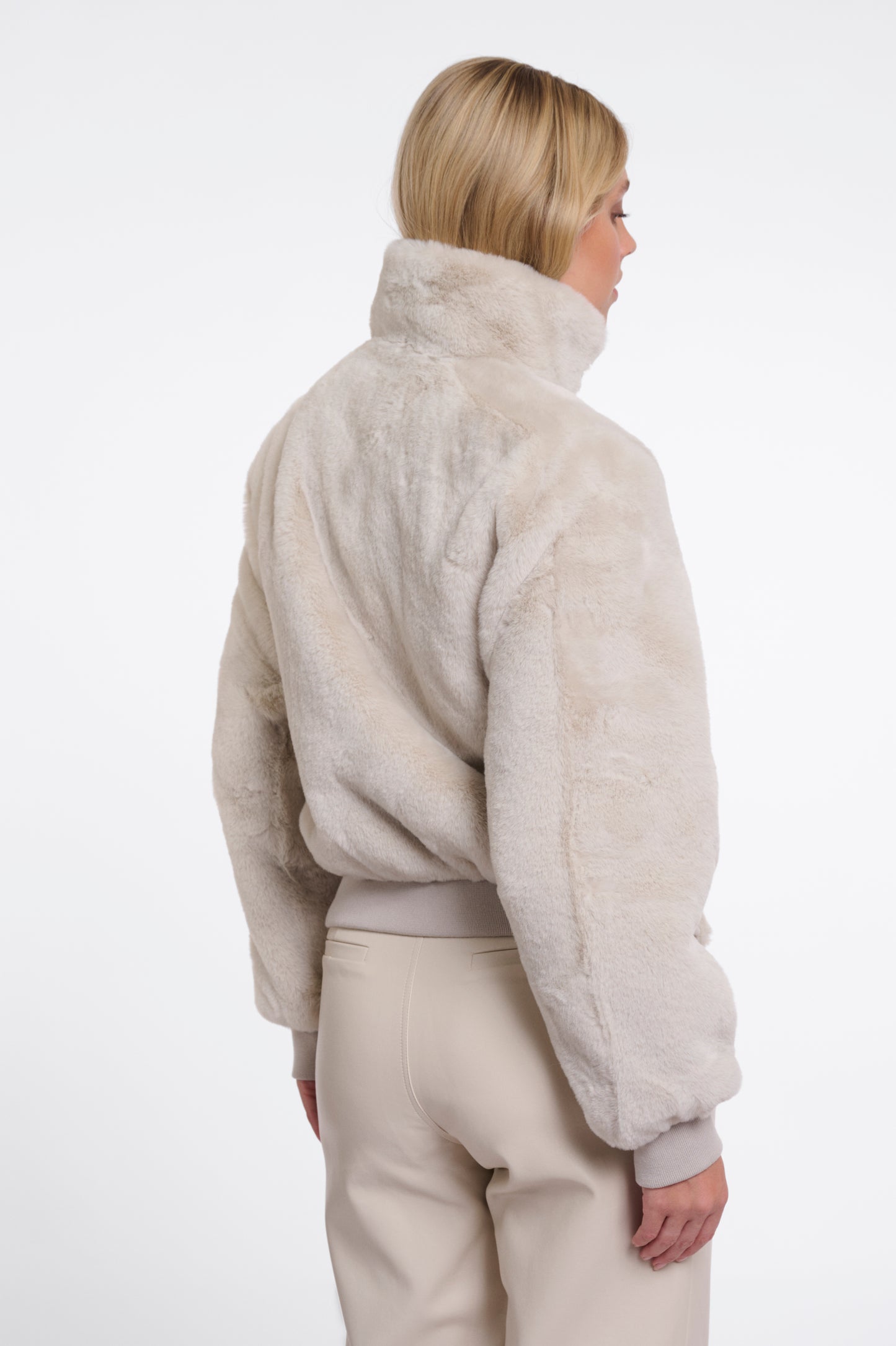 Rino & Pelle Ambra Short Faux Fur Jacket-Birch