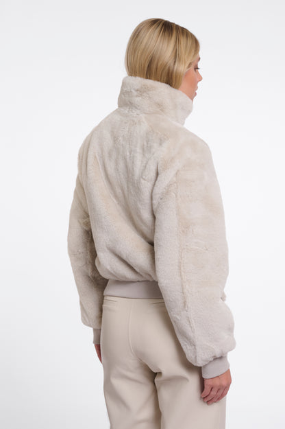 Rino & Pelle Ambra Short Faux Fur Jacket-Birch