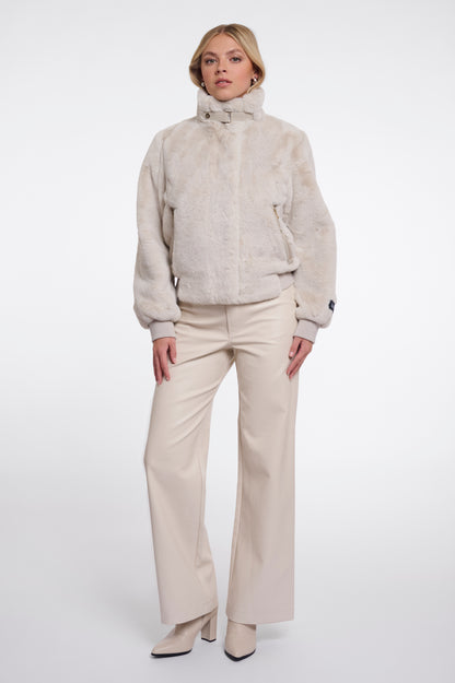 Rino & Pelle Ambra Short Faux Fur Jacket-Birch
