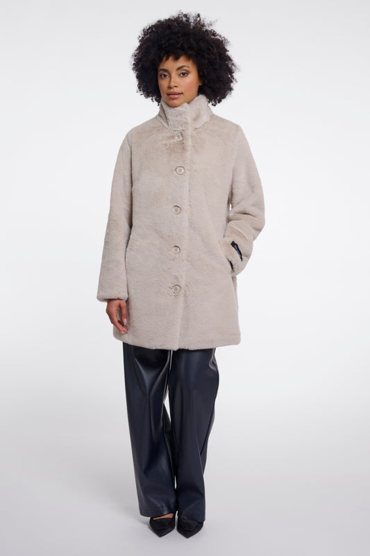Rino & Pelle Nonna Faux Fur Coat Birch
