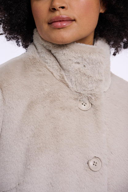 Rino & Pelle Nonna Faux Fur Coat Birch