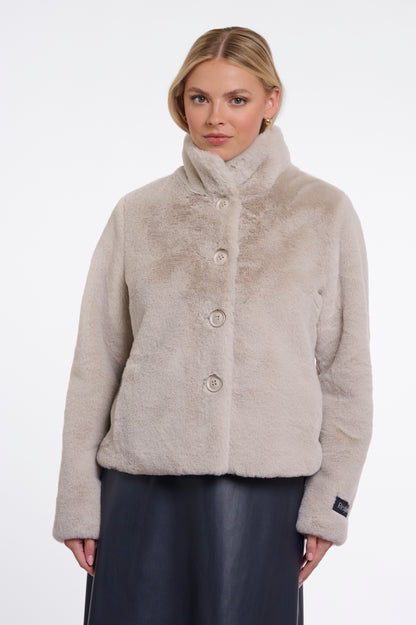 Rino & Pelle Vie Faux Fur Jacket Birch