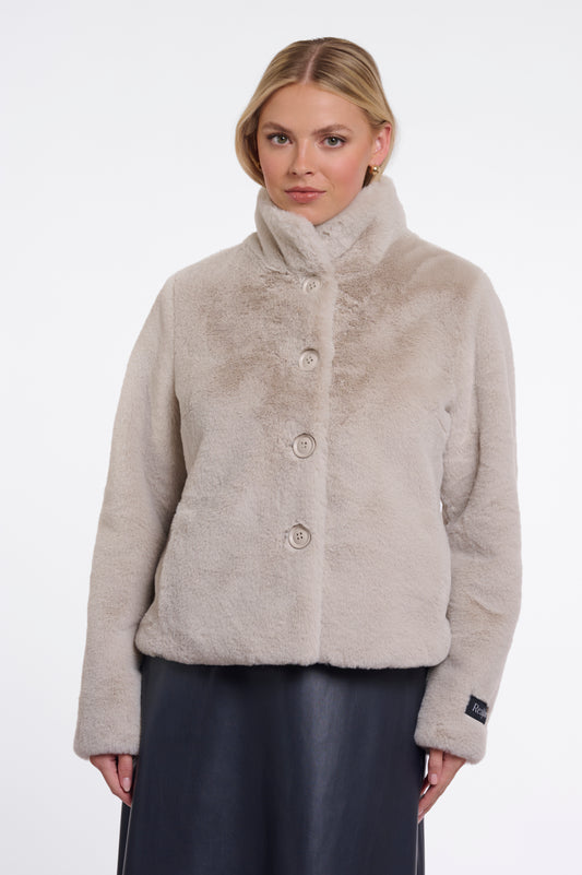Rino & Pelle Vie Faux Fur Jacket Birch