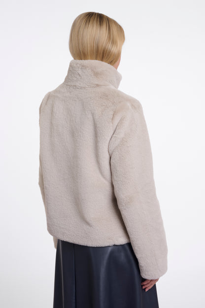 Rino & Pelle Vie Faux Fur Jacket Birch
