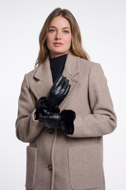 Rino & Pelle Arca Gloves Faux Fur Gloves Black