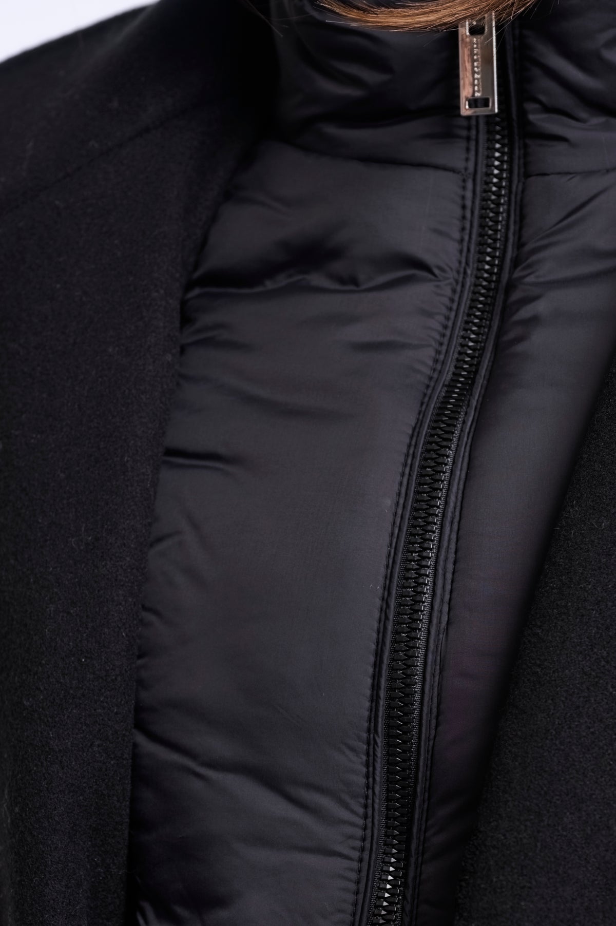 Rino & Pelle Noomi Detachable Collar Coat Black