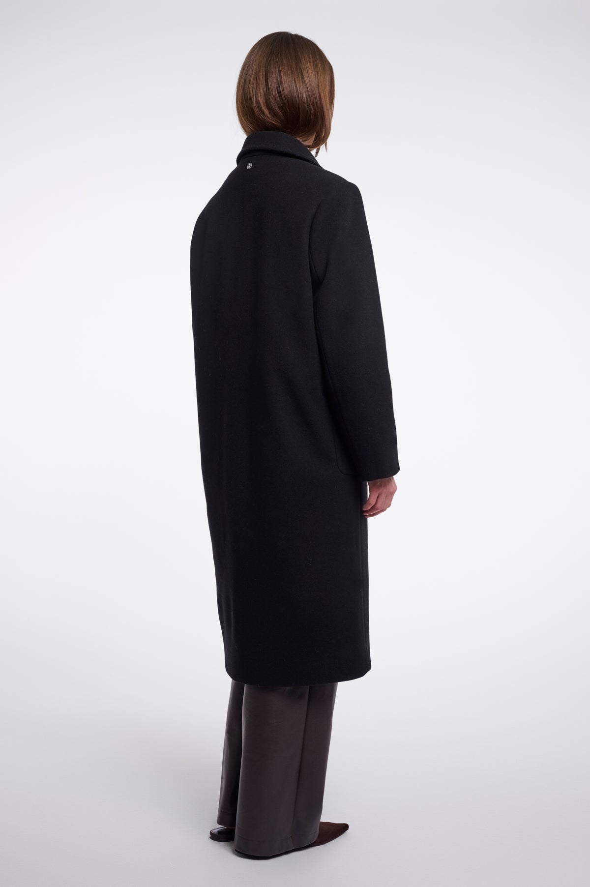 Rino & Pelle Noomi Detachable Collar Coat Black