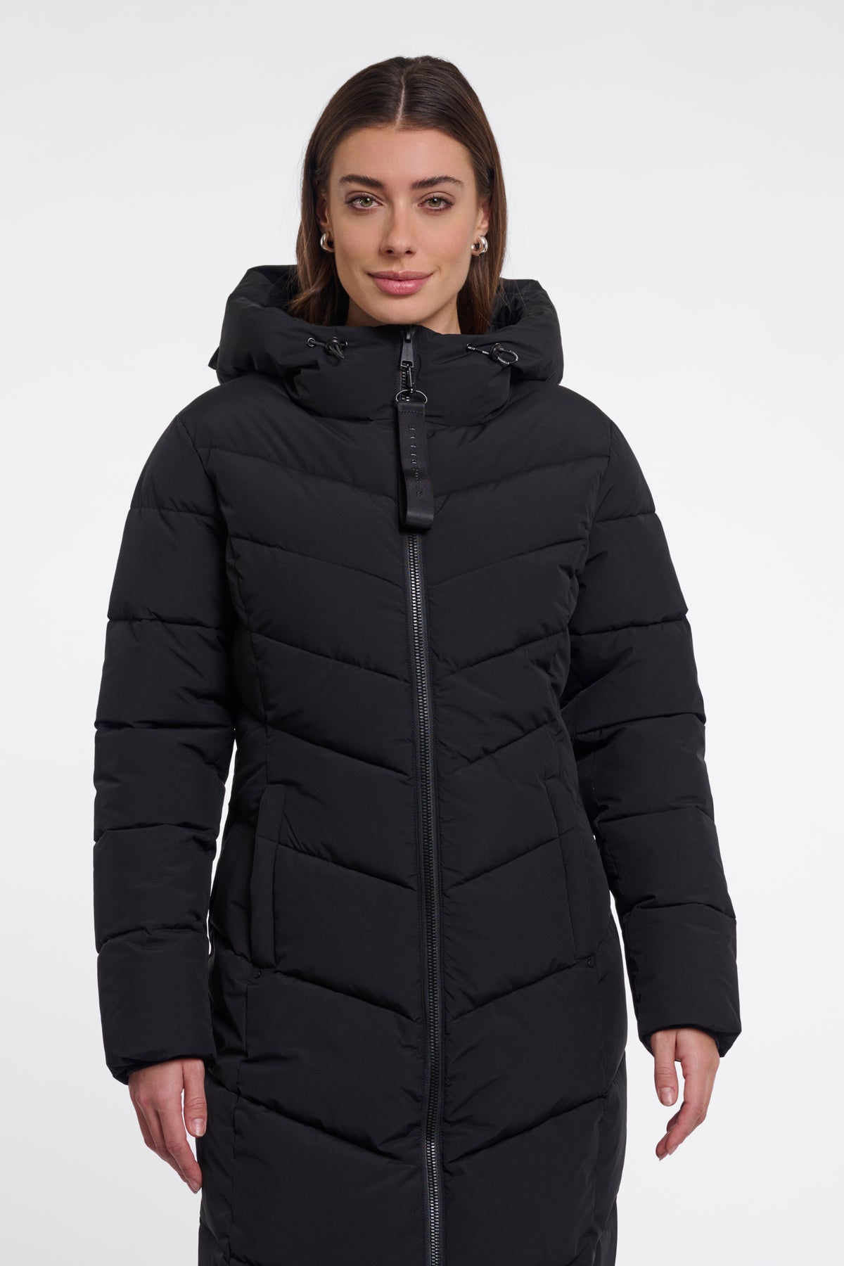 Rino & Pelle Zendaya Padded Hood Coat Black
