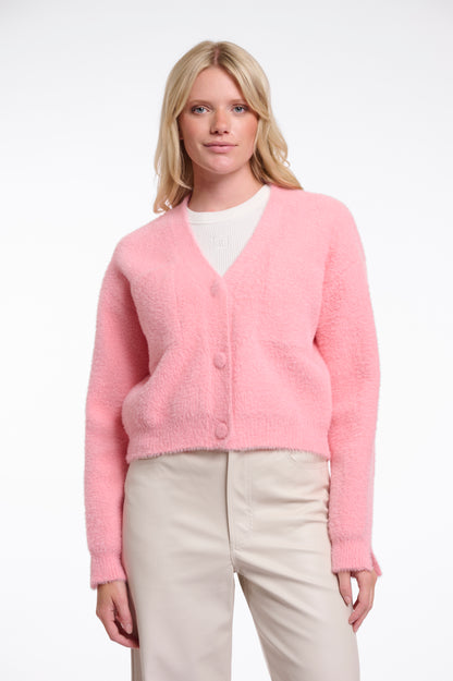 Rino & Pelle Isarea Short V-neck Cardigan Cotton Candy