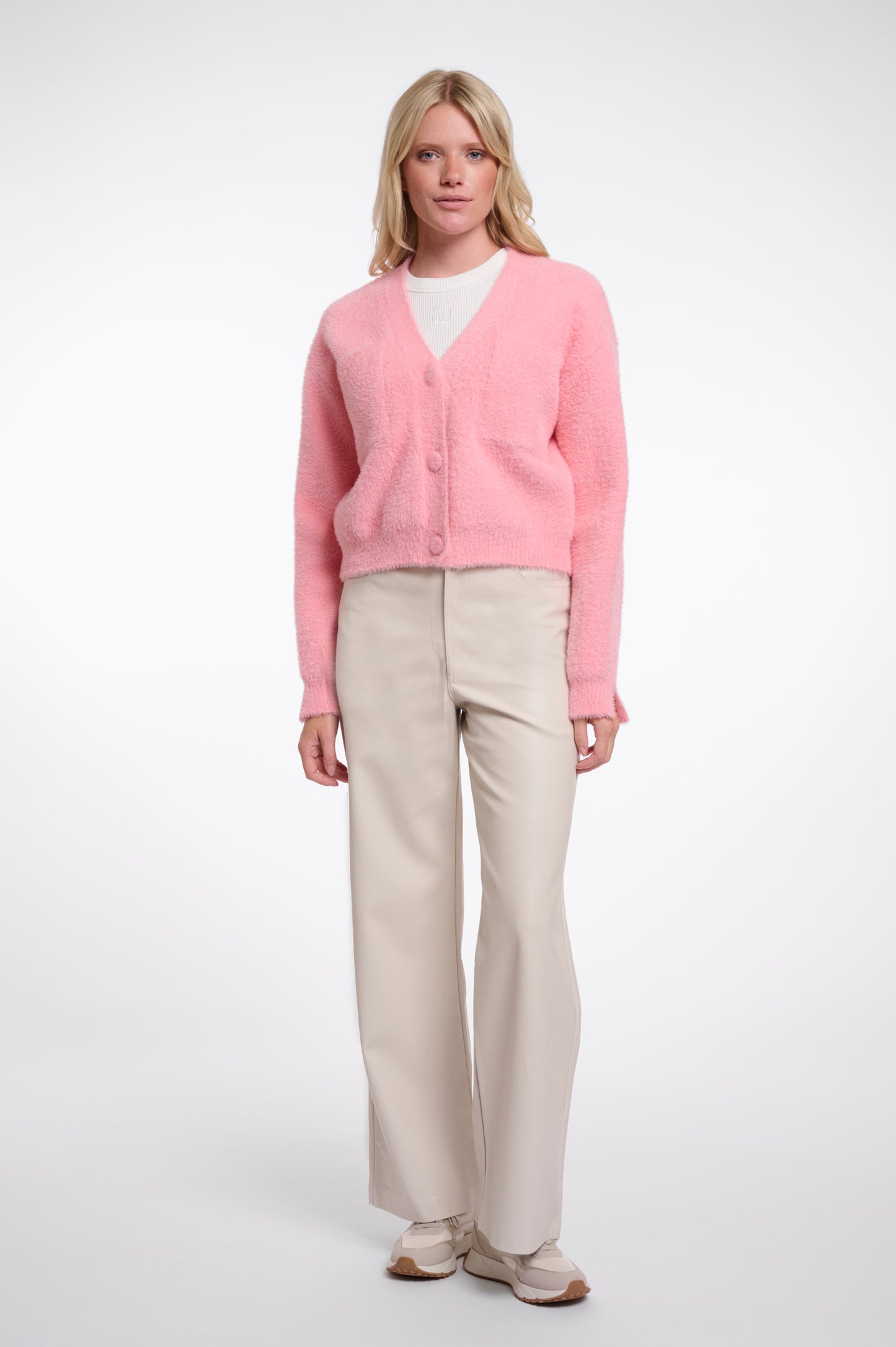 Rino & Pelle Isarea Short V-neck Cardigan Cotton Candy