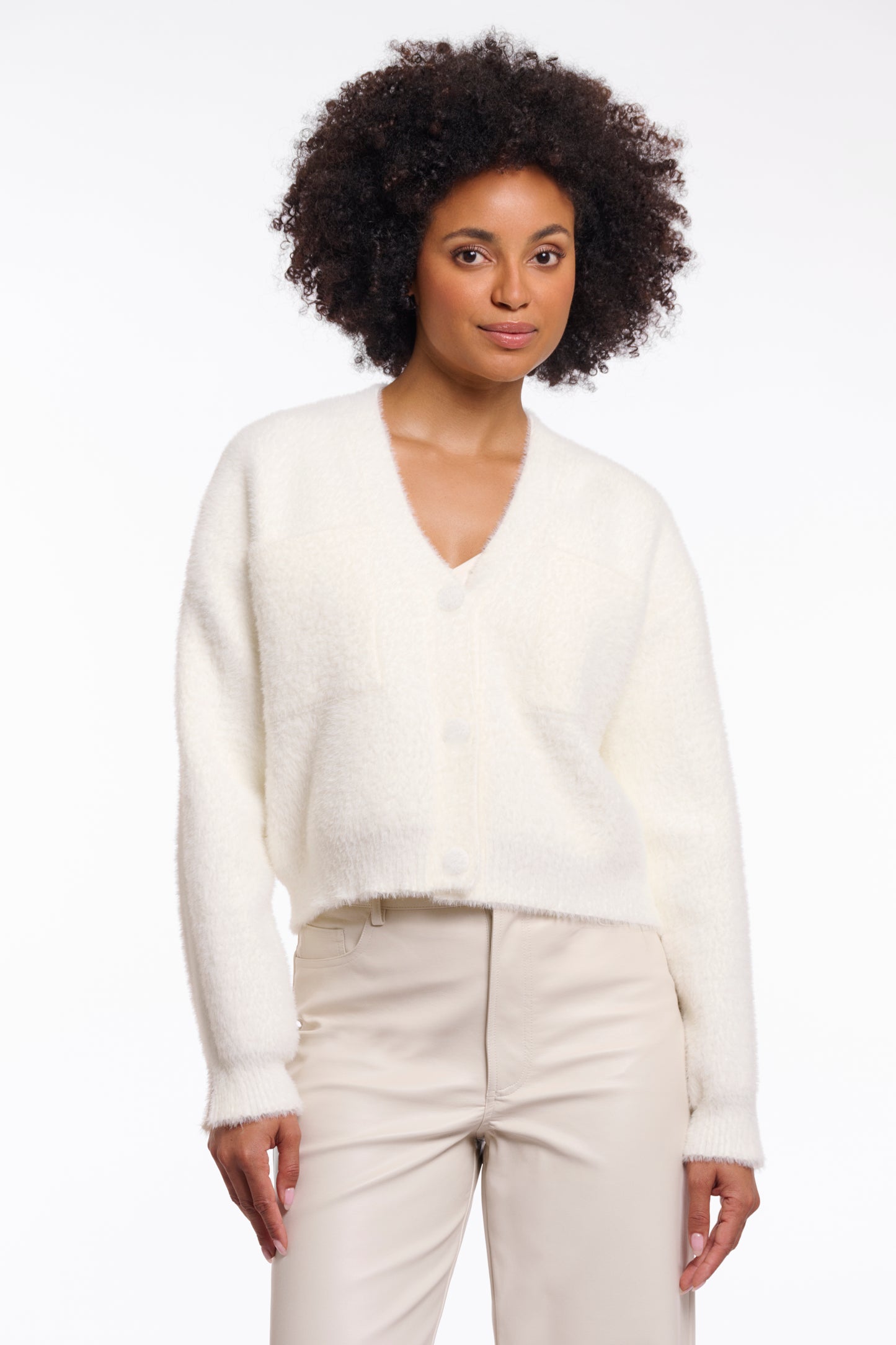 Rino & Pelle Isarea Short V-neck Cardigan Snow White