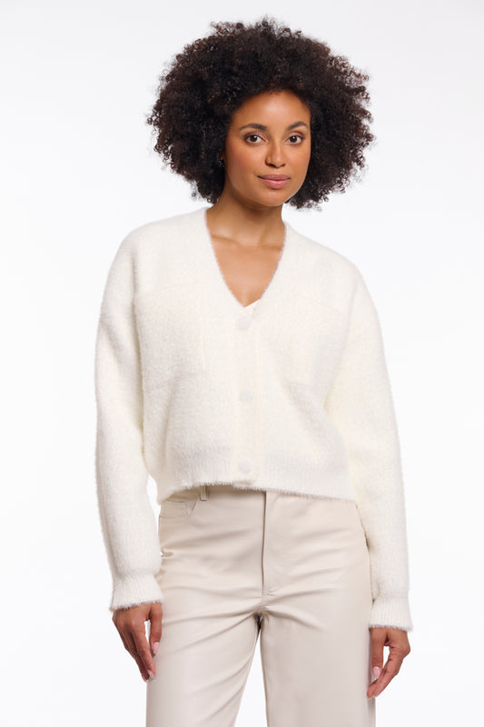 Rino & Pelle Isarea Short V-neck Cardigan Snow White