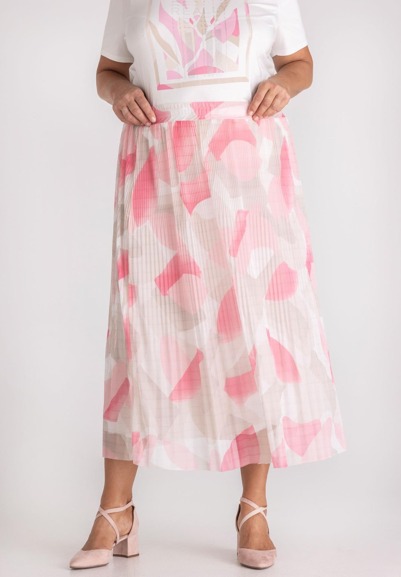Frank Walder Skirt Pink/Beige 204250