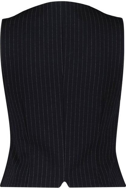 AW24 Red Button Punta Pinstriped Waistcoat