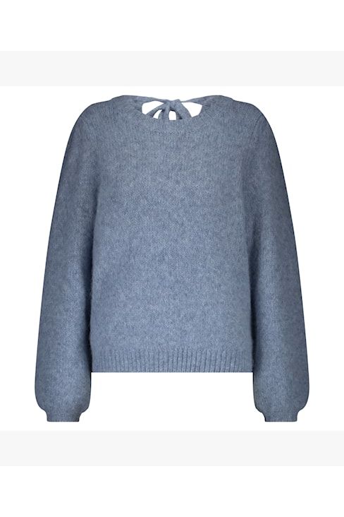 Red Button Sweater with Knot