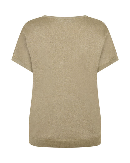 Red Button Jerry Sparkle Top Moss