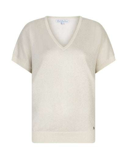 Red Button Jerry Sparkle Top Pearl