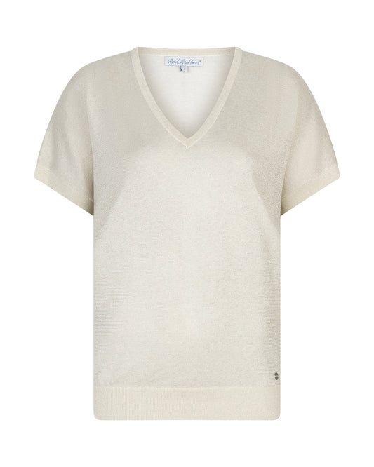 Red Button Jerry Sparkle Top Pearl