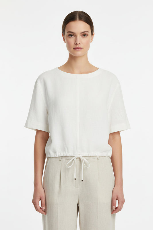 Red Button Skyler Blouse Off White