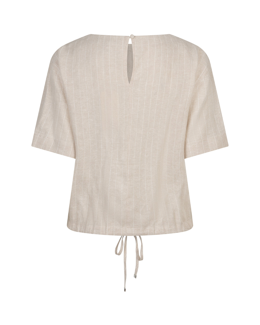 Red Button Skyler Pinstripe Blouse-Pebble