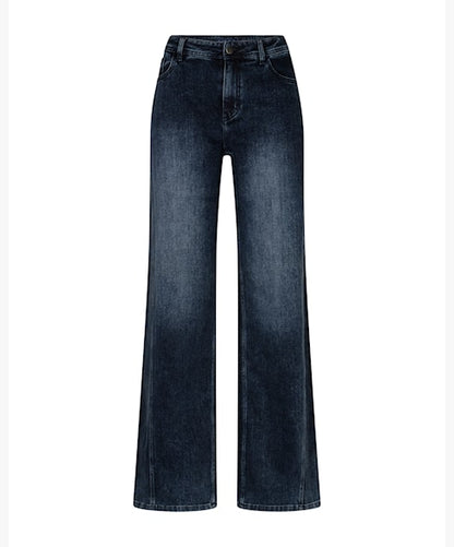 Red Button Claudette Insert Blue Black Denim