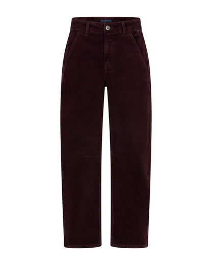 Red Button Caitlina Fine Cord Trousers Burgundy
