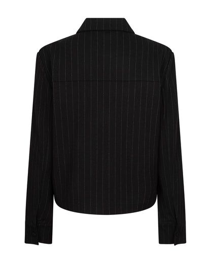 Red Button Punta Pinstripe Jacket Black