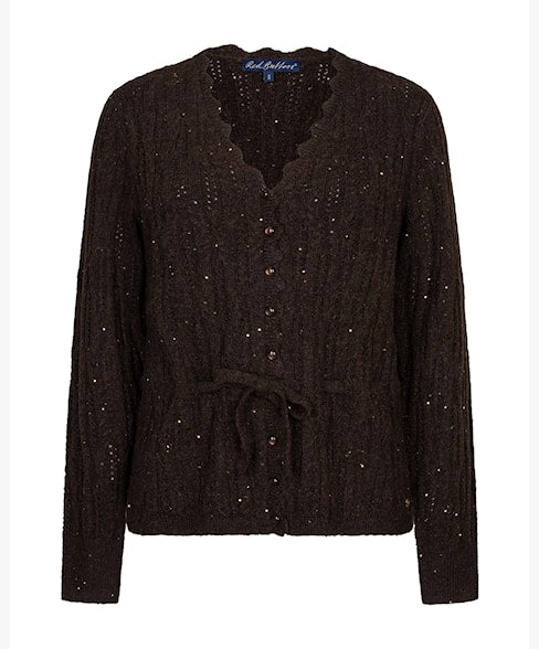 Red Button Ajour Sparkle Cardigan Espresso