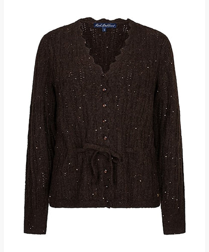 Red Button Ajour Sparkle Cardigan Espresso