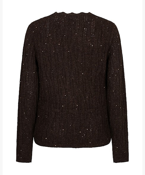 Red Button Ajour Sparkle Cardigan Espresso