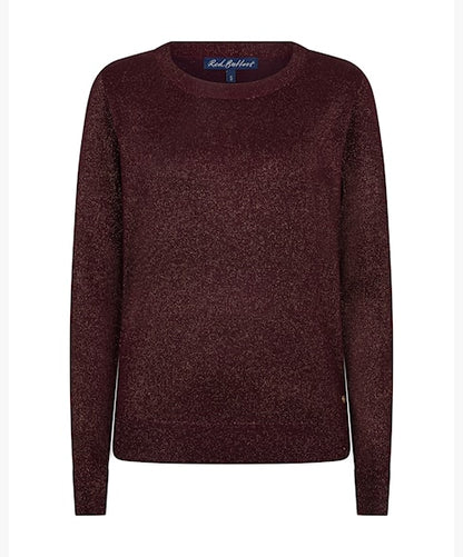 Red Button Sweet Sparkle Top Burgundy