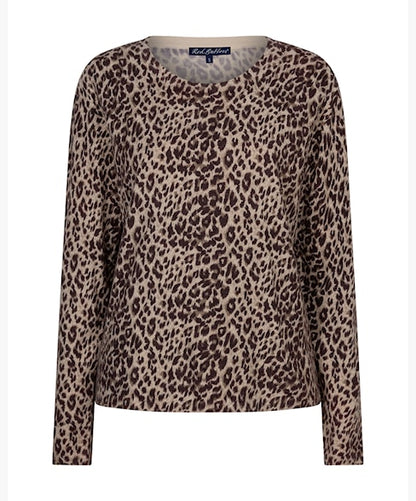 Red Button Sweet Animal Print Top Burgundy