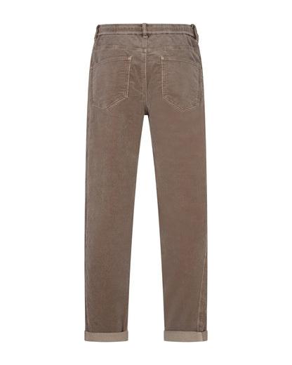Red Button Kay Cord Jog Trousers Mud