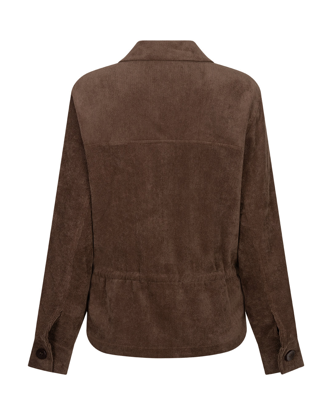 Red Button Drew Overblouse Finecord Jacket Brown