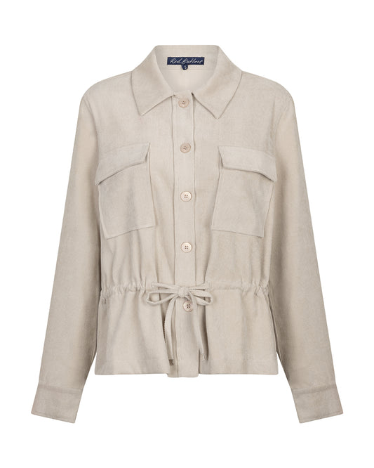 Red Button Drew Overblouse Finecord Jacket Clay