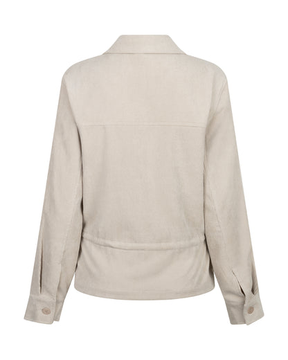 Red Button Drew Overblouse Finecord Jacket Clay