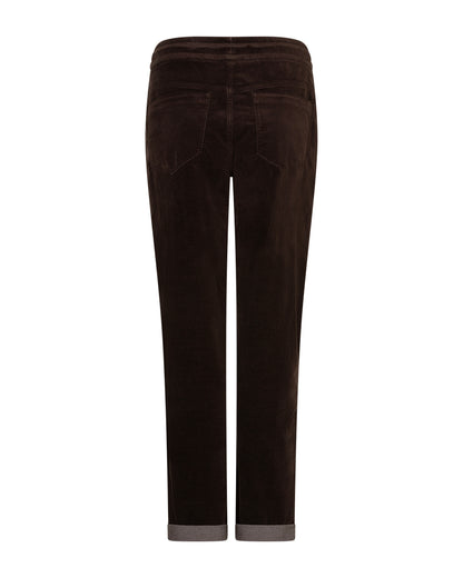 Red Button Stella Velvet Trousers Espresso