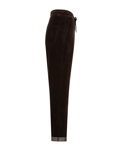 Red Button Stella Velvet Trousers Espresso