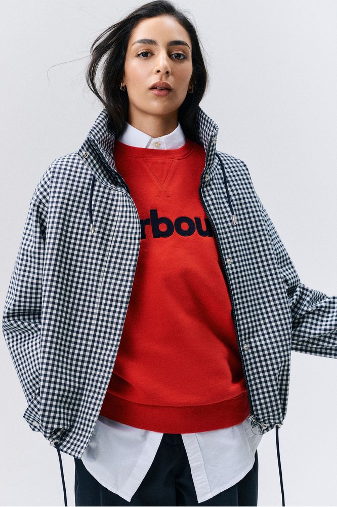 Barbour Hartland Crew Poppy Red