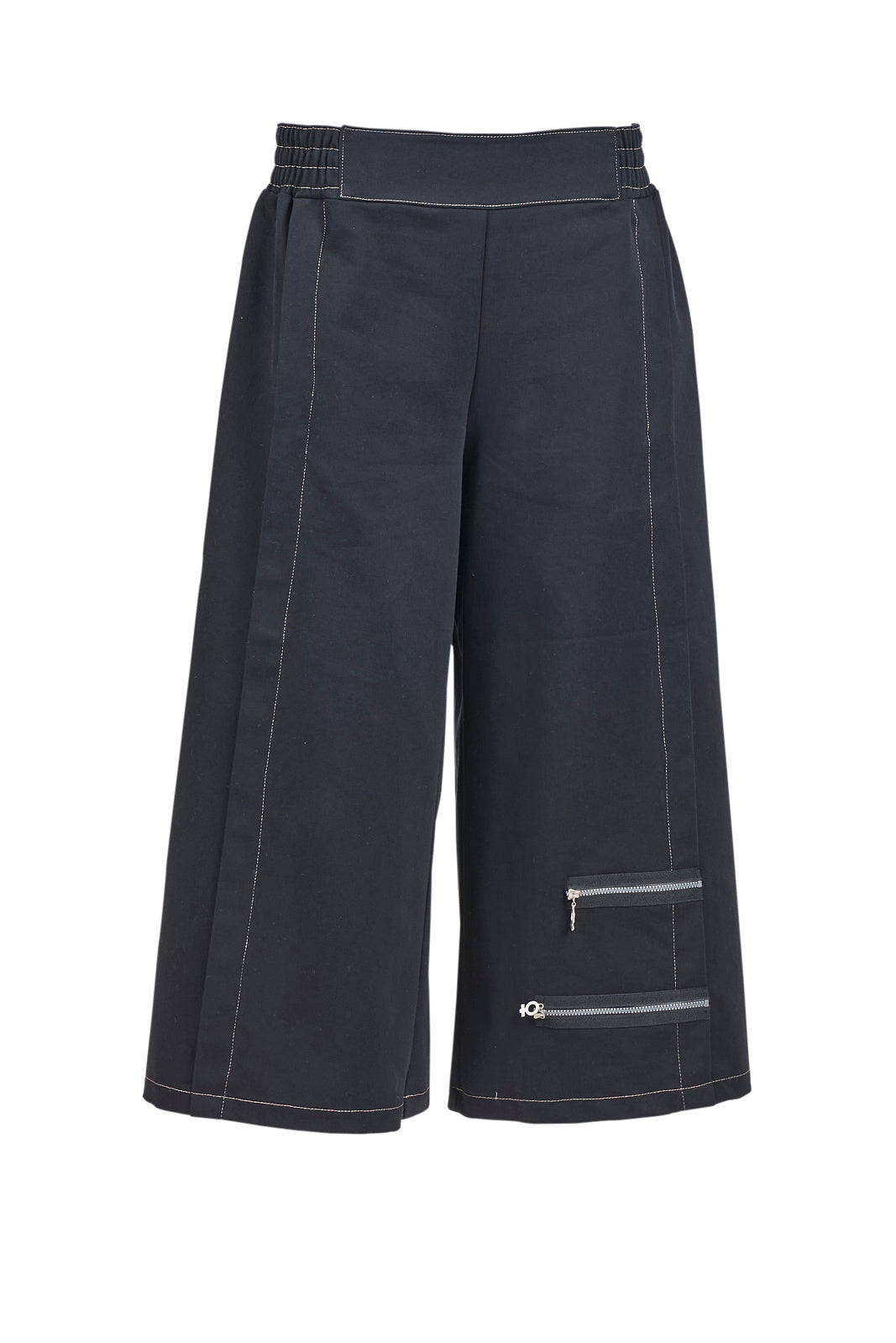 My Soul Zip Detail Stretch Trousers 4165 Black