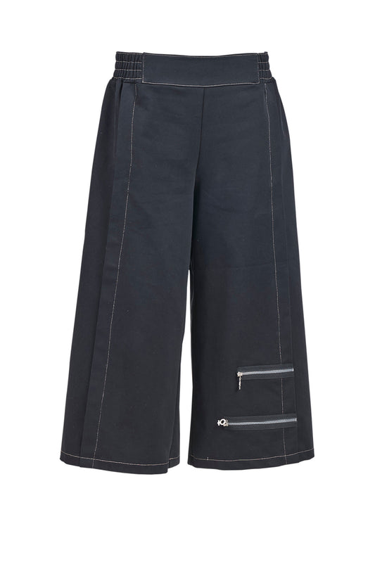 My Soul Zip Detail Stretch Trousers 4165 Black