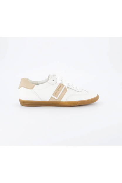 SS25 Paul Green Trainer White/Sabbia